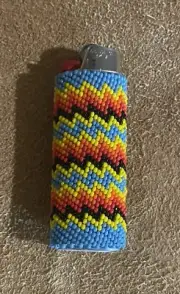Beautiful Native American Lakota Sioux Beaded Lighter Case.