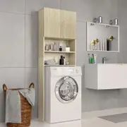 Washing Machine Cabinet Sonoma Oak 64x25.5x190 cm Chipboard
