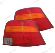 Euro E-Code Red Orange Tail Lights Rear Lamp Set Anniversary For VW Golf MK4 R32 (for: Volkswagen)