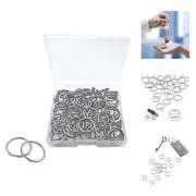 100 Pcs Split Ring, Small Key Rings Bulk Split Keychain Rings DIY Craft Metal...