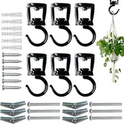 Rotating Ceiling Hooks, Rotating Bird Feeder Plant Hooks, Sturdy Indoor Hangers Organization for Lanterns Wind Chimes Bed Nets