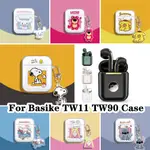 適用於 BASIKE TW11 TW90 外殼透明夏季風格卡通適用於 BASIKE TW11 TW90 外殼軟耳機外殼蓋