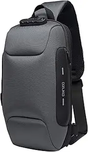 Men Outdoor Shoulder Bag Water-Resistant Ox Cloth Chest Pa Fashion Burglarproof Chest Bag