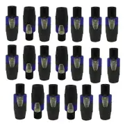 20Pcs Pole Conductor Speakon Cable Male Connector End For PA Speaker Loudspeaker