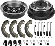 JAVIK Rear Wheel Brake Drum Hub With Brake Shoes 2 Set for Kawasaki Mule 4010 4000 3020 3010 3000 2510 KAF620 KAF950 2001-Up
