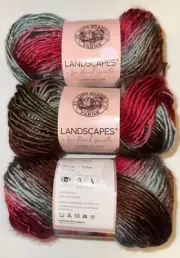 Lion Brand Landscapes Yarn 3 Skeins Desert Spring Free Shipping