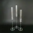 3 Pcs/set Acrylic Crystal Candle Holders Road Lead Candelabra Christmas Decor