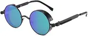 [KOIAMVZW] Vintage Steampunk Sunglasses Men Round Punk Alloy Metal Retro Sun Glasses Women Goggles Gothic Style Shades