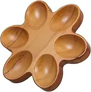 iplusmile Wooden Egg Holder Tray for Eggs Rustic Design Fresh Eggs Keeper Serving Platter Versatile Countertop Refrigerator Use Natural Aesthetic for Home Decor