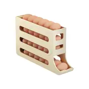 4-Tier Egg Holder Auto Rolling Egg Dispenser Rack Kitchen Egg Storage Box