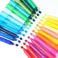 在飛比找樂天市場購物網優惠-12色炫彩棒36色水溶性旋轉畫筆蠟筆油畫棒兒童繪畫棒兒童旋轉