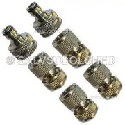 Brass Garden Tap Connector plus Snap On Hose Fittings Adaptor Connection Water
