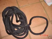 BLACK 3/4 x 30FT Double Braid Dock Lines PAIR Boating