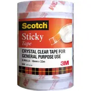 Scotch 502 Sticky Tape 18mmx33m Pack 8