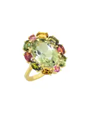 Tiramisu 14K Over Silver 7.03 ct. tw. Gemstone Ring