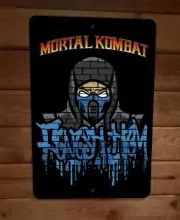 Finish Him Sub Zero Kombat Mortal Video Game 8x12 Metal Wall Sign