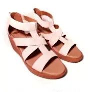 Nwt Dr. Scholl's Oyster Grey Wedge Sandals Size 9.5 Heel 3 Inches