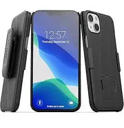 Encased DuraClip Designed for iPhone 13 Mini Belt Clip Case (2021) Slim Phone Cover with Holster - Black
