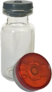 10mL Clear Glass Vial With Tamper Proof Flip Top Seals - 100 Vials