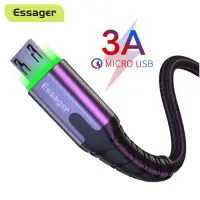 在飛比找蝦皮商城優惠-Essager Micro 2.4A USB LED光環數據