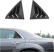 Compatible for Jeep Chrysler 300C 2011 Up Car Exterior Parts Rear Window Louvers Car Stickers Cover Styling Moldings(Carbon Fiber Black)