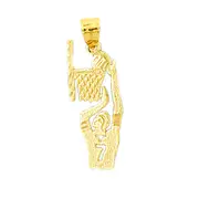 14K Gold #7 Basketball Charm