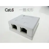 在飛比找蝦皮購物優惠-Cat.6 網路線接頭 電腦網路資訊盒 一體成型 接線盒 雙