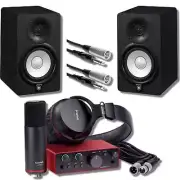 Focusrite Scarlett Solo Studio 4th Gen Bundle + HS7 6.5" Monitors & Cables