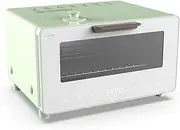 Toaster Oven 10L Steam Oven Household Small Mini Retro Multifunctional Automatic Baking Smart Touch Screen Micro Steam Halogen ovens/13343 (Color : Green)