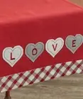 Red Heart Applique 72" Valentines Day Table Runner