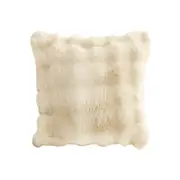 SOGA 50cm Throw Pillow Light Camel Color with Rabbit Square Cushion for Living Room Home Decor