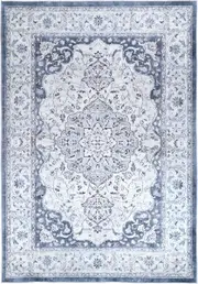 Dazzle Transitional Blue White Rug