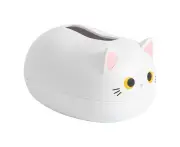 Living room tissue box, multifunctional cute cartoon tissue box White