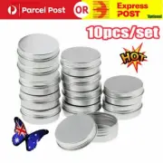 10X Oil Aluminum Cosmetic Tin Pot Jar Empty Wax Container Lip Balm CW