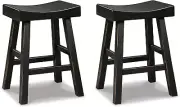 Glosco Modern Farmhouse 25" Counter Height Barstool, 2 Count, Black