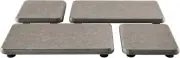 Set of 4 Water Absorbent Diatomite Soap Dish, Diatomaceous 4 Grey