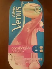 Gillette Venus Comfort Glide White Tea Women's Razor - 1 Handle + 2 Refills