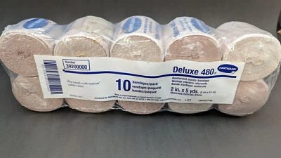 Pack of 10 Hartmann Deluxe 480 2" x 5 Yds Elastic Bandages