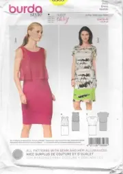 B168 BURDA 6508: DRESS SIZE 8-20 SEWING PATTERN