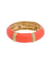 Kenneth Jay Lane Plated Rhinestone Stretch Bracelet