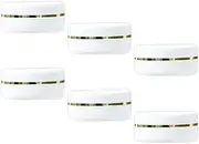 MYOC White Plastic Jar with Dome Lid 50gm (1.7 Oz) Refillable Make-up Cosmetic Jars Empty Face Cream Eye Shadow Lip Balm Lotion Storage Container Pot Case (Pack of 6)