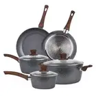 5pcs Cookware Non-Stick Marble Coating Saucepan/Casserole/Fry Pan Cookware Set