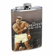 Legandary Fighter Greatest 01R Flask 8oz Stainless Steel Hip Drinking Whiskey