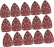 ORFOFE Hook Loop Sanding Discs 40pcs Set Triangle Sander Paper Sandpaper for Polishing Velvet Backed