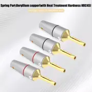 HiFi Audio Banana Connector Gold Plated/Rhodium-plated Pure Copper Banana Plugs