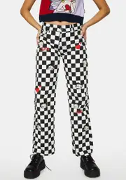 [Minga] X Betty Boop Check Jeans