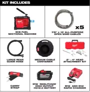Milwaukee Tool 2818A-21 M18 Fuel Sectional Machine Kit With 7/8 In. Cable - P3-2