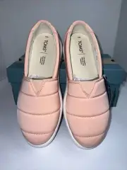 NIB Toms Alpargata Mallow Dusty Pink Matte Woven Slip On Shoes Size 8 ORTHOLITE