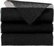 3 Pcs African Net Sponge Authentic，Body Scrubber, Body Exfoliator, Body Scrubber Net for Back Skin Smoother (Black)