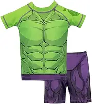 [Marvel] Boys The Incredible Hulk Swim Set Green Size 10